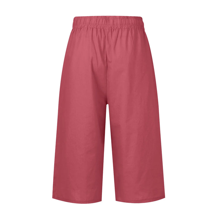 Pink wide-leg pants on a white background
